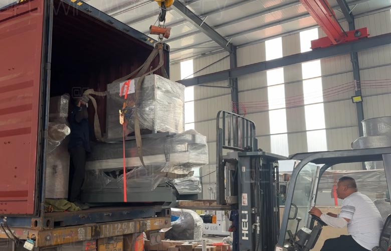 High-speed-PVC-single-wall-corrugated-pipe-production-line-shipped-to-Moldova